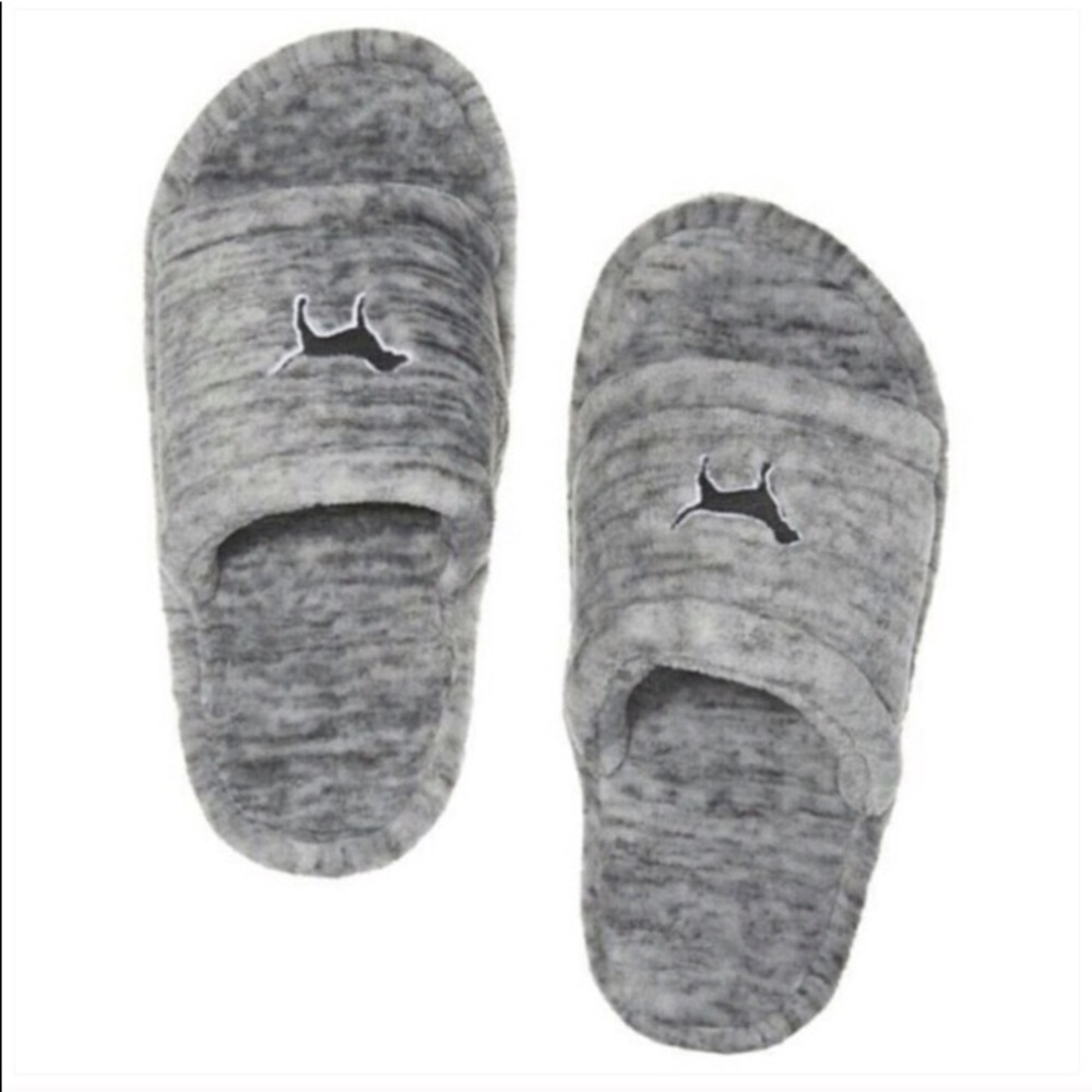 Grey slippers!